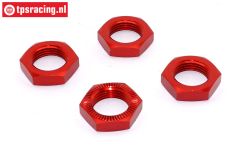 TPSB3227/08 Alu-Wheel nut Red 25 mm, 4 pcs.