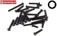 LOSB6085 Button Head Sorti M4, 27 pcs.