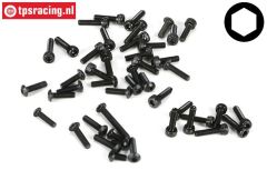 LOSB6451 Hex screw-sorti M3, 38 pcs.