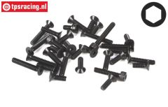 LOSB6465 Hex screw-sorti M4, 32 pcs.
