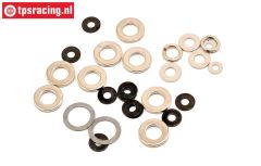 LOSB6535 Steel washer Ø2-Ø3-Ø4-Ø5-Ø6-Ø8 mm, 27 pcs.