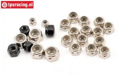 LOSB6590 Lock nut M3-M4-M5-M6, 24 pcs.