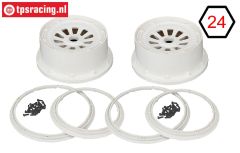 LOSB7033 Rims with beadlock White Ø120-W80 mm, Set
