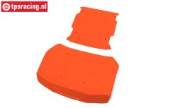 LOS-4008 LOSI 5IVE-T 3.0 Hood & roof Panels Orange, set
