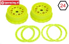 PRO287802 LOSI 5IVE-T 3.0 rims yellow, 2 pcs.