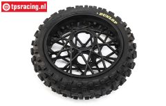 LOS46005 PROMOTO Rear tire with rim black, 1 pc.