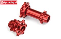 LOS362005 PROMOTO Alu-wheel axle Red, set