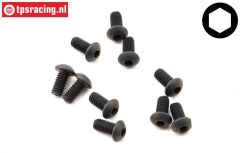 TLR255001 Button Head Screw M2,5-L6 mm, 10 pcs