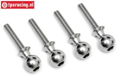 TPS86412 Steel ball joint M4-Ø10 mm HPI-Rovan, 4 pcs.