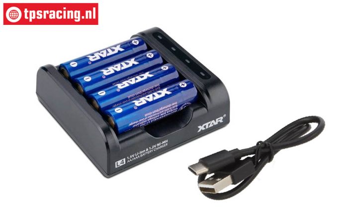 XTARL4 L4 battery charger with AA-Li-Ion batteries, Set