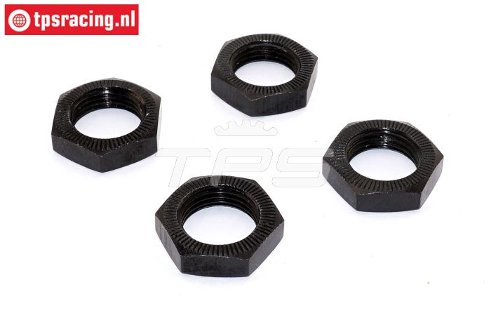 TPSB3227/02 Alu-Wheel nut Black 25 mm, 4 pcs.