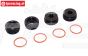 ARA330775 ARRMA Wheelhub nuts with O-ring, 4 pcs.