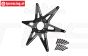 MX0606F-BK PROMOTO-MX front Alu-Wheel star Black, 1 pc.