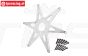 MX0606F-S PROMOTO-MX front Alu-Wheel star Silver, 1 pc.