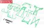 LOS241027 Rol cage complete Green LMT Truck, Set