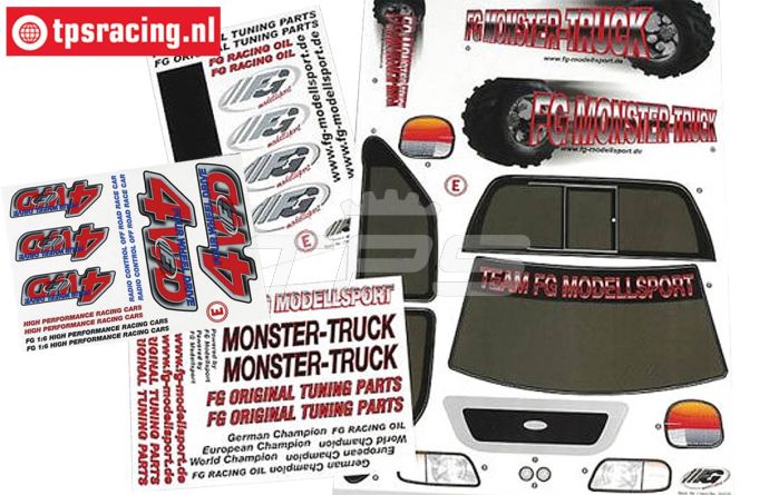 FG26155 Decals FG Monster-Stadium-Street 4WD Truck, Set