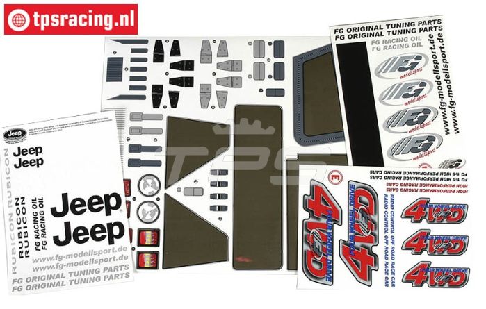 FG46155 Decals FG Jeep 4WD, Set