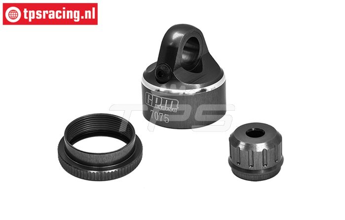 MXDP/CAP/BK LOSI PROMOTO-MX Alu-Shock cap Black, set