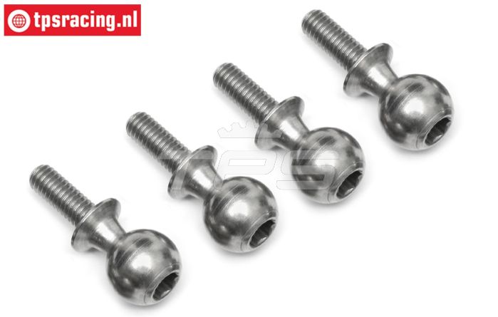 TPS86411 Steel ball joint M4-Ø10 mm HPI-Rovan, 4 pcs.