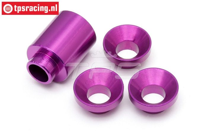 HPI87459 Spacer Clutch bell holder Purple, Set