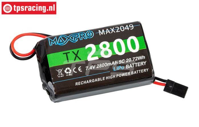100031MAX2049 Maxpro 2S 2800 mAh LiPo, 1 pc.