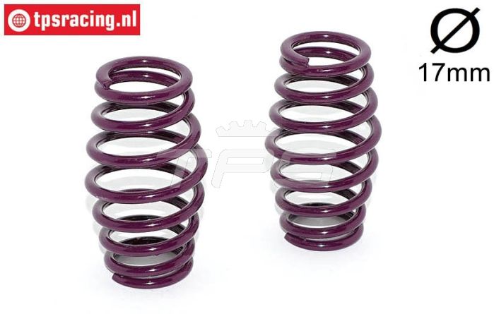 TPS0628 Progressive Shock Spring Purple Ø3,0 mm, 2 pcs.