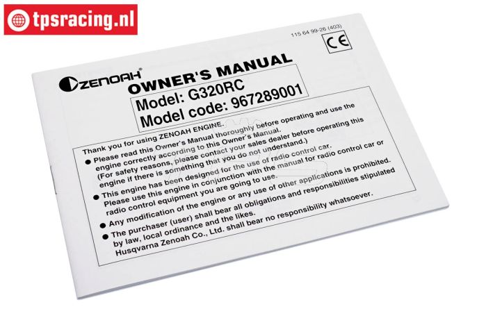ZN0403 Zenoah 32cc-G320 Service Manual, 1 pc.