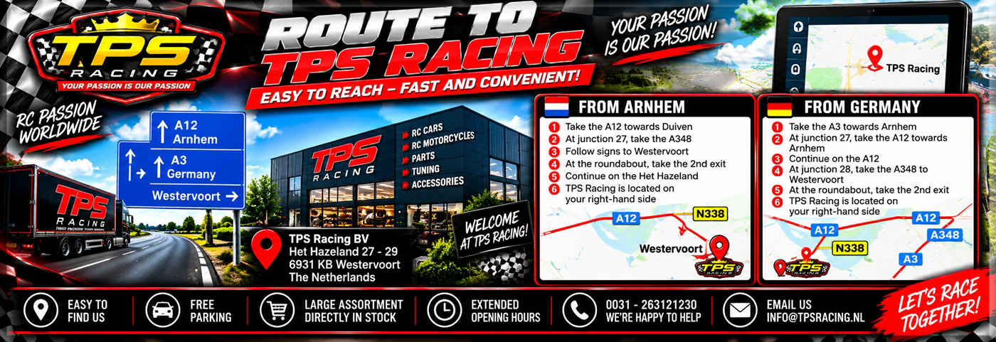 TPS Racing shop and warehouse – RC shop with expert advice and a large stock